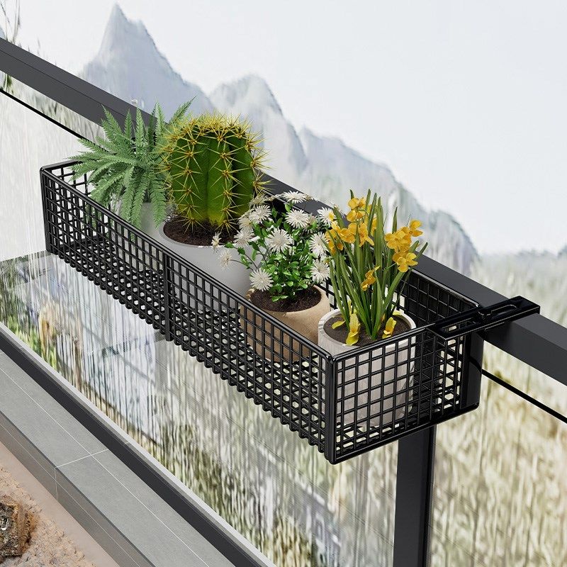 阳台花架置物架护栏悬挂多肉花盆架托架铁艺挂式窗台架栏杆扩展架,收纳整理,阳台置物架,淘宝优惠券,粉丝福利购,淘宝优惠卷