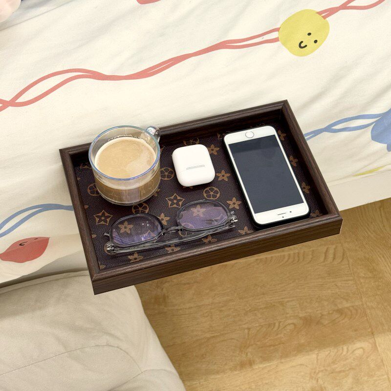 简易床头桌免打孔可折叠隐形悬空家用卧室床边置物架手机收纳架子