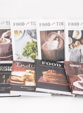 样板房陈列装饰书摆件 精装西餐美食英文仿真书 餐厅厨房道具书