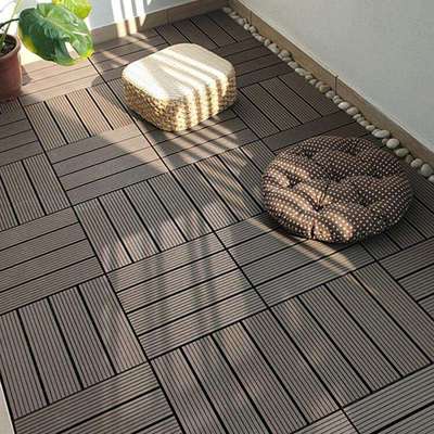 户外地板塑木室外露台阳台地面铺设改造自铺免龙骨花园庭院防腐木