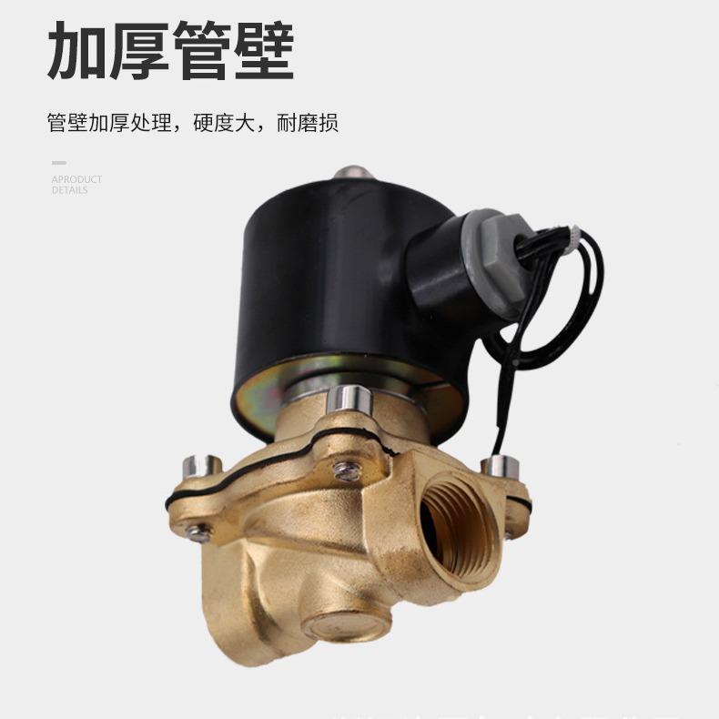 22W常闭电磁阀V水阀W025-5808 2W0圈40-10气阀 纯铜线 C220 DC24V