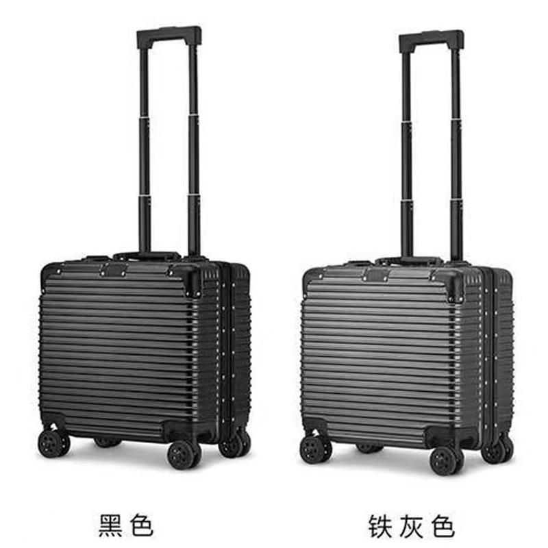 【折扣价】礼品商务登机箱PC铝框拉杆箱磨砂18寸铝框手提行李箱小