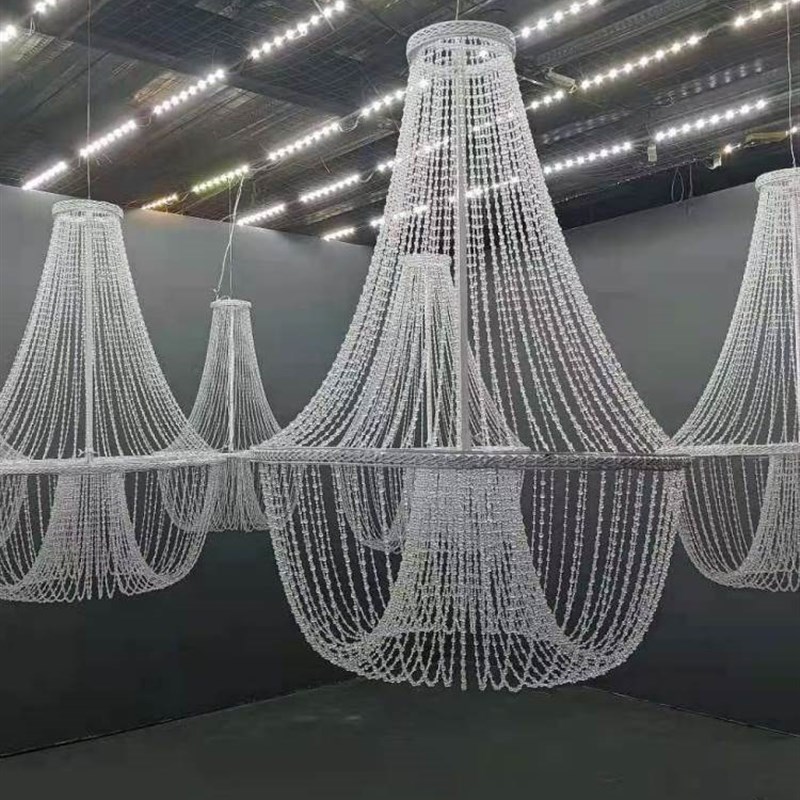 新款仿水晶亚克力珠帘婚庆路引婚礼吊顶挂件道具水晶梦装饰珠链