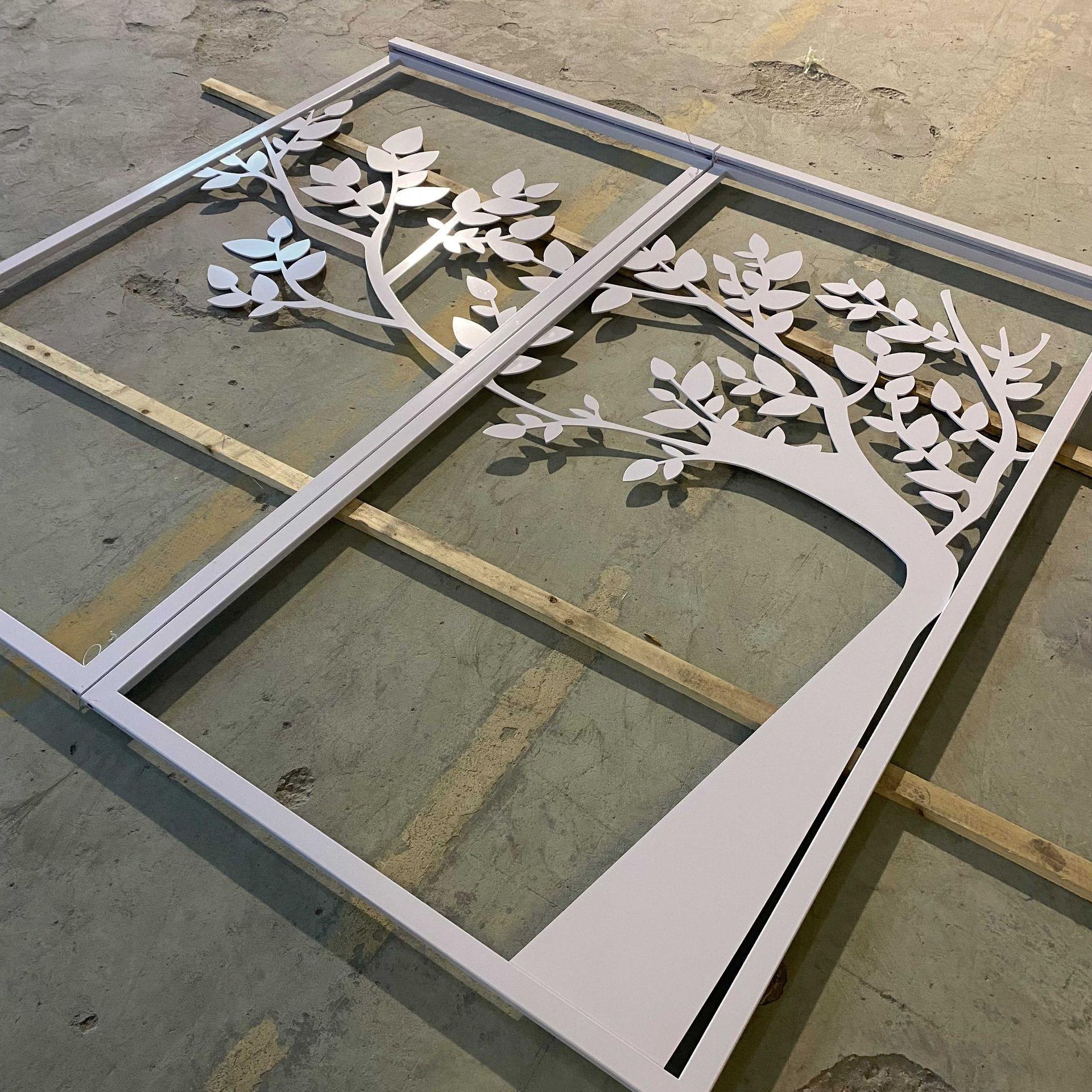 厂家直销不锈钢屏风现代简约轻奢酒店金属玄关客厅激光屏风隔断