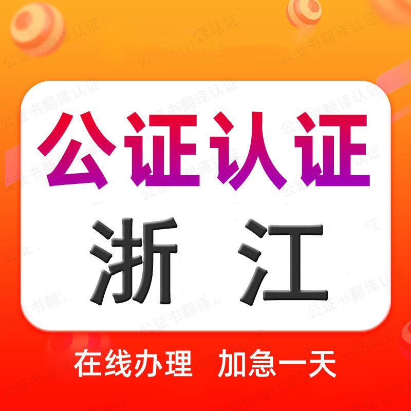 浙江公证处海牙认证驾照翻译申根旅游签证出生出行同意委托授权书
