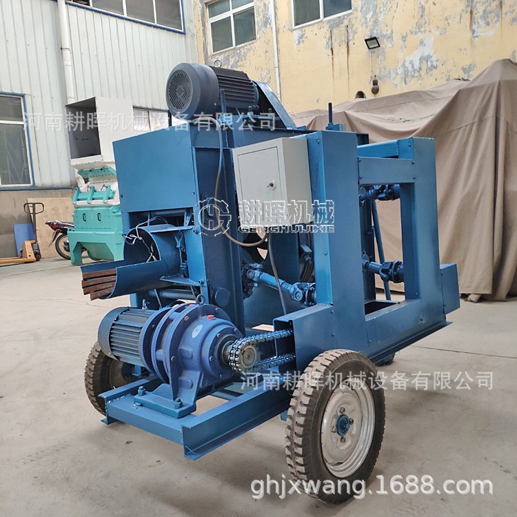 木材边角料剥皮粉碎生产线 杉木板边去皮机 下脚料脱皮机