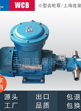 上海529连现货小 W泉C-50手提B式型齿轮油泵 WCB单相防爆齿轮泵