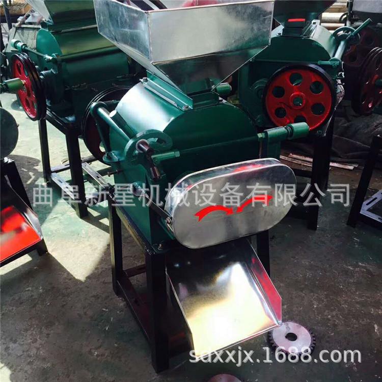 型杂粮大豆挤小扁机式家用辊对碾扁机多用BEY途压片轧胚机