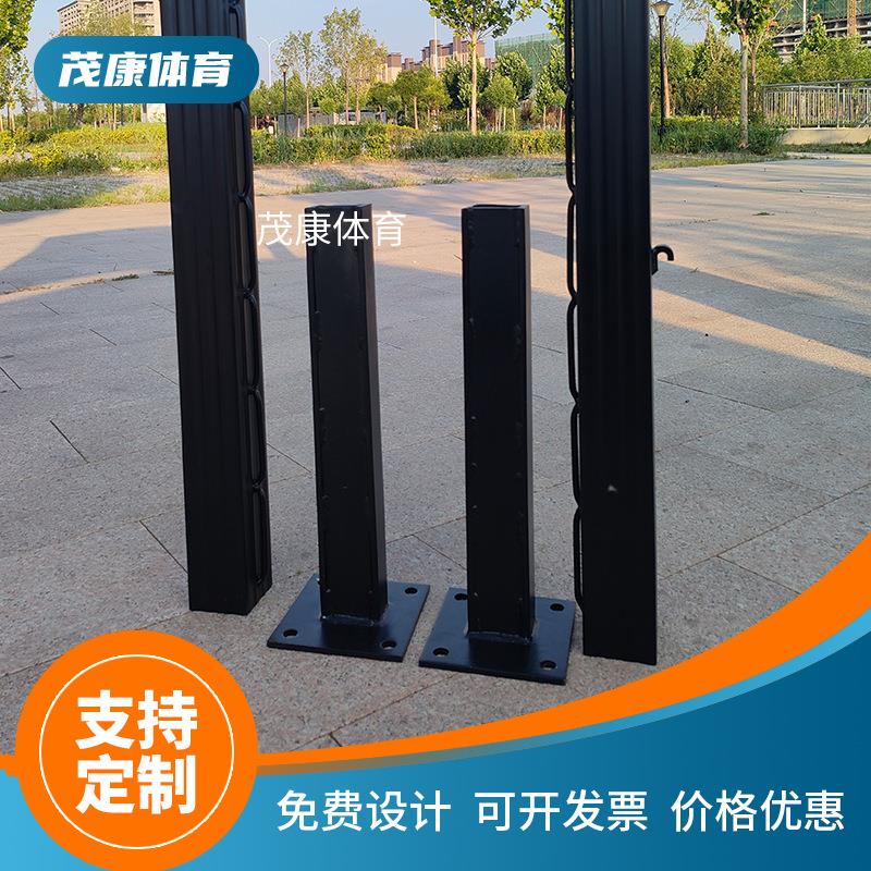 户外直插式482版式网场球预埋柱式匹克球网球柱匹克球地网柱