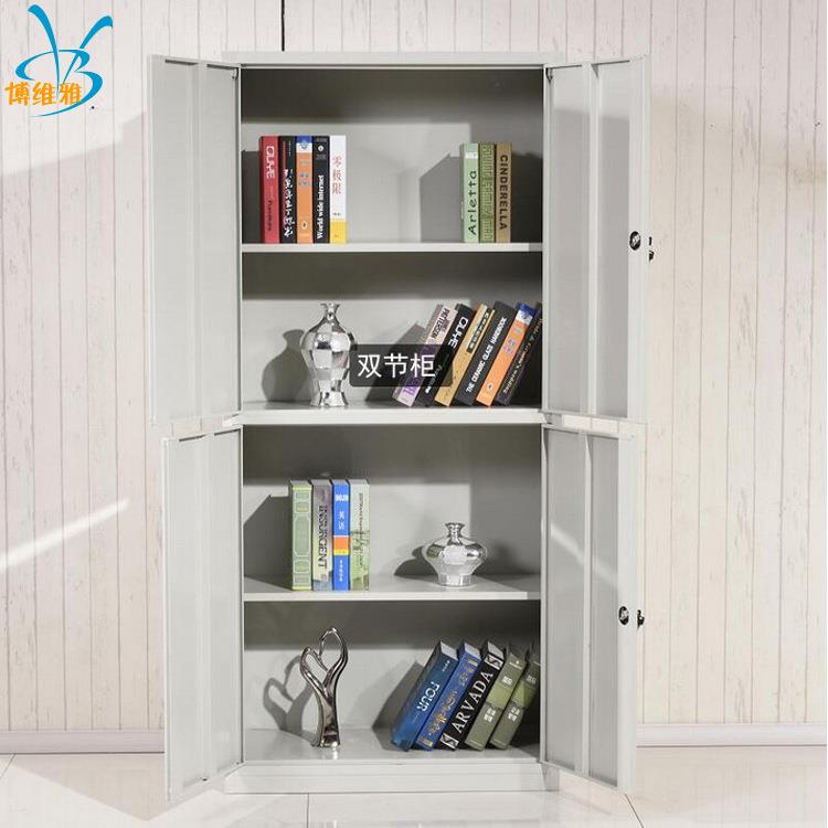 铁皮文柜办公 钢制 制双节柜BWY-2000铁件皮柜定上铁下对开门两节