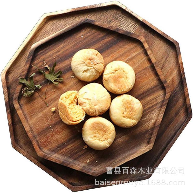 相思木圆形12336水盘木质点心盘果餐盘火托盘锅店拼盘定酒制