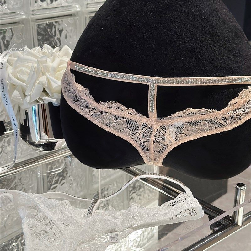 LA欲色难掩j*欧美性感蕾丝水钻纯欲T型内裤镂空交叉低腰三角,女士内衣/男士内衣/家居服,女三角裤,淘宝优惠券,粉丝福利购,淘宝优惠卷