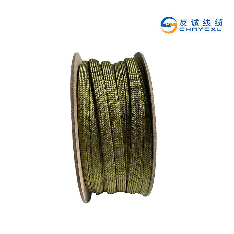 尼龙套管阻燃耐磨电线 缐o保护套裸线 缐导线 缐护套2-60mm军绿色