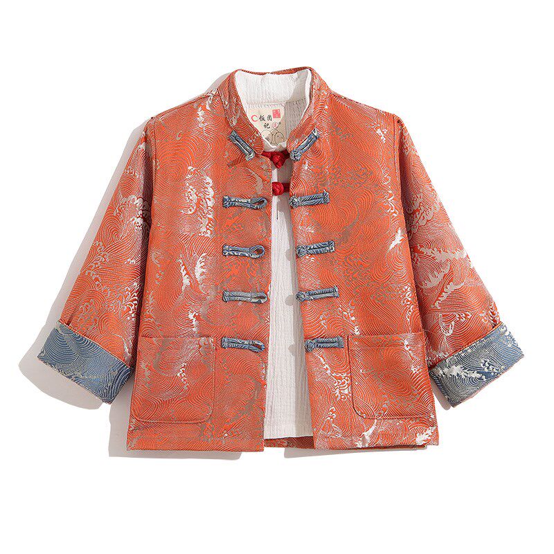 春季上新高端新中式o童装儿童汉服宝宝周岁礼服男童唐装女孩中国