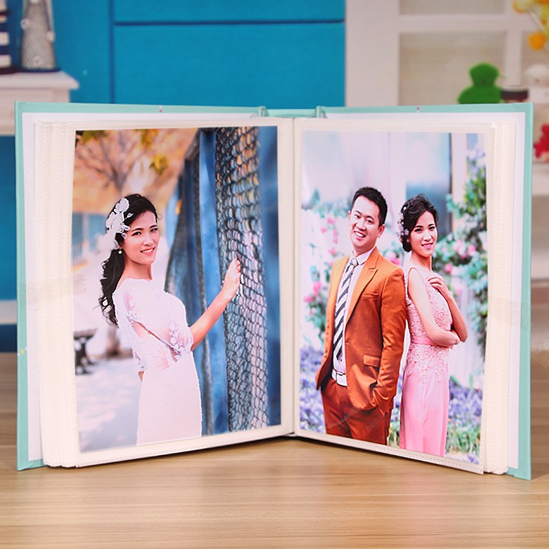 6R相册本8f寸插页式100张盒装相册影集家庭情侣影集纪念册宝宝像