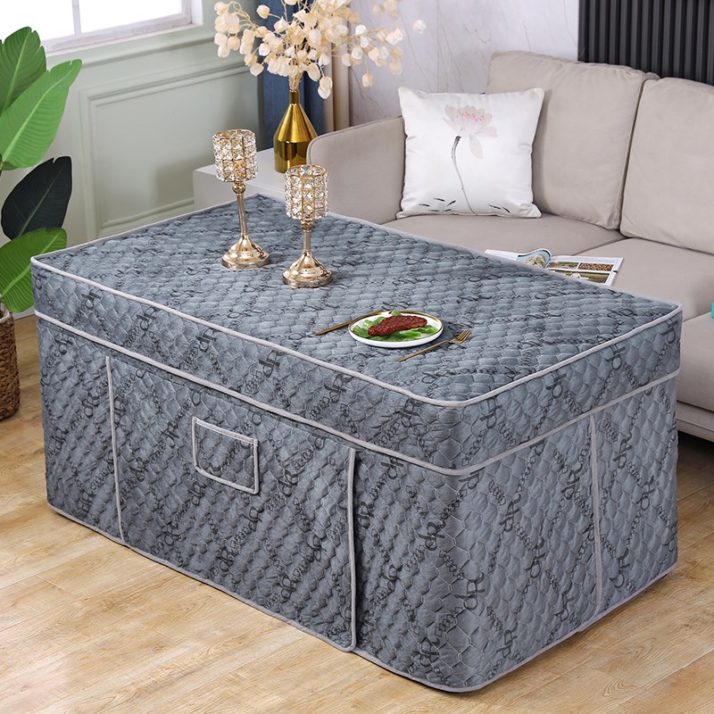 新款烤火罩子电炉k罩电暖炉桌子取暖茶几桌套罩长方形烤火桌罩加