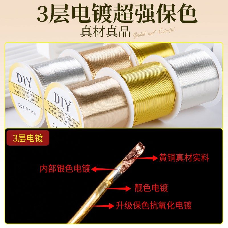 100米大卷绕线银丝1mm铜丝diy手工编织线材料掐U丝金属线首饰绕线,饰品/流行首饰/时尚饰品新,线,淘宝优惠券,粉丝福利购,淘宝优惠卷