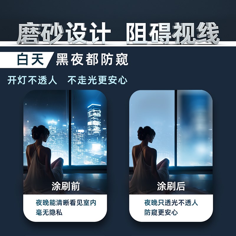 玻璃磨砂漆艺术漆玻n璃窗防窥漆办公室卫生间厕所门窗防偷窥水性