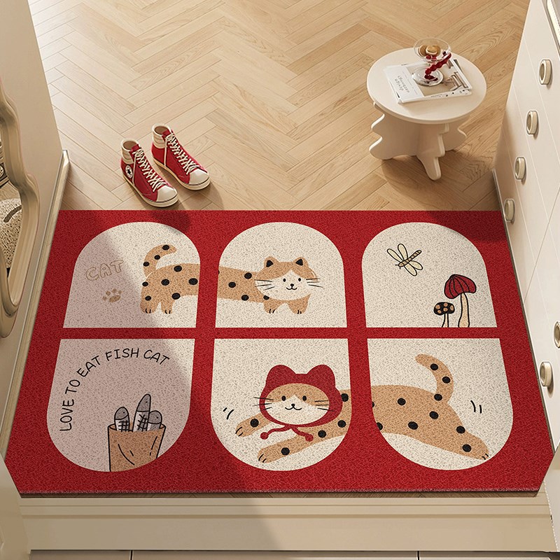 卡通丝圈入户地垫家用门垫进门蹭土脚垫耐脏防滑S可裁剪大门口地