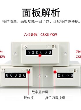 CSK4-YKWCSK6-YKW脉冲信号计数器CSMK5-YKW带面板式计数器