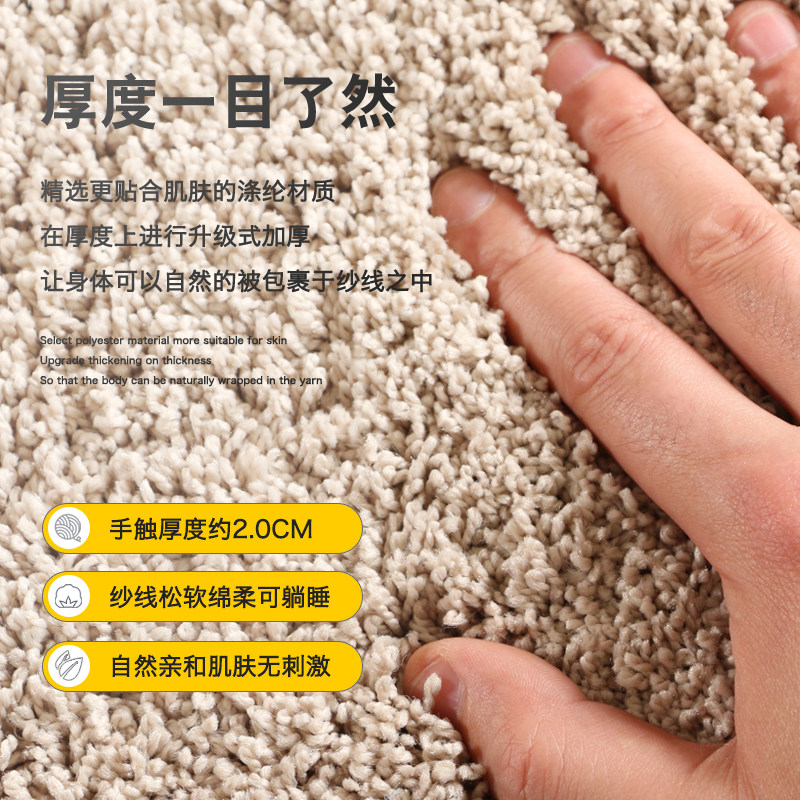地毯客厅茶几纯色简约长毛沙发卧室房间床L边定制满铺加厚衣帽间