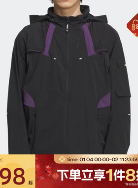 滔搏adidas阿迪达斯男子RUN M BREEZE J运动健身夹克外套KF4924