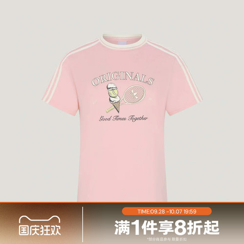 滔搏adidas阿迪达斯三叶草女子运动休闲舒适短袖T恤KX6894