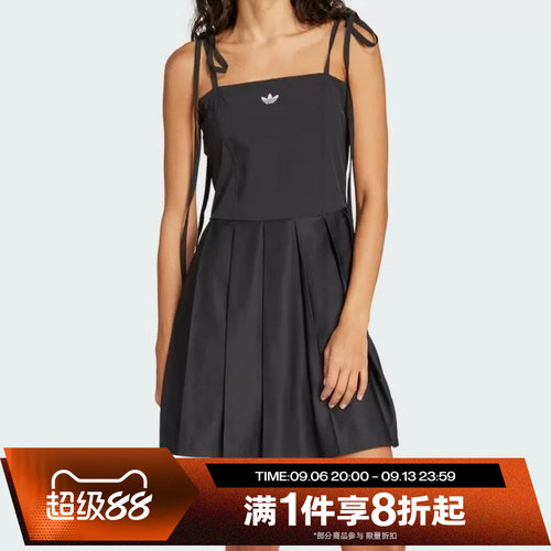 滔搏adidas阿迪达斯三叶草女子时尚吊带运动休闲连衣裙JW0115