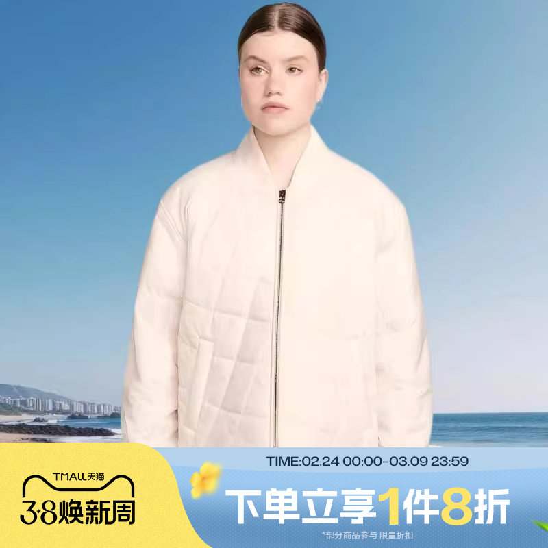 滔搏NIKE耐克女子运动休闲棉服立领夹克外套IF0343-103