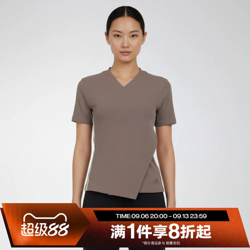 滔搏adidas阿迪达斯女子舒适时尚百搭运动休闲短袖T恤KT7280