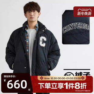 滔搏converse匡威男女复古半高领羽绒服运动休闲外套UCJ090 023