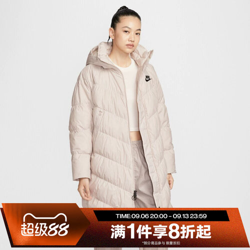 滔搏NIKE耐克女子AS NSW DWN FILL PARKA 运动羽绒服IB2971-008