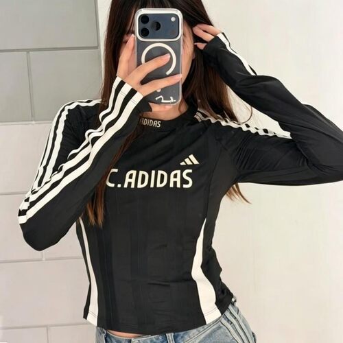 滔搏adidas阿迪达斯女子运动休闲舒适长袖T恤KZ4169