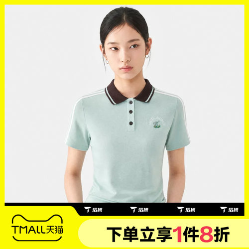 滔搏adidas阿迪达斯三叶草女子POLO运动休闲舒适短袖T恤LD5570