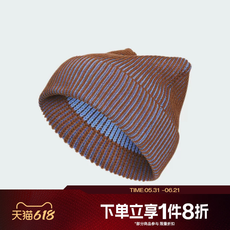 滔搏adidas阿迪达斯三叶草男女针织无帽檐毛线帽运动休闲帽IA8911