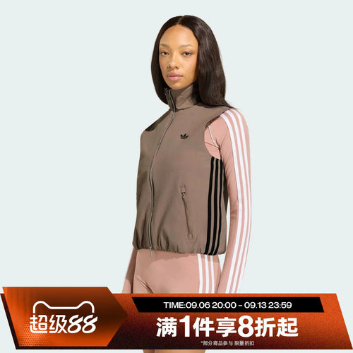 滔搏adidas阿迪达斯三叶草女子无袖运动休闲背心马甲上衣KY5183