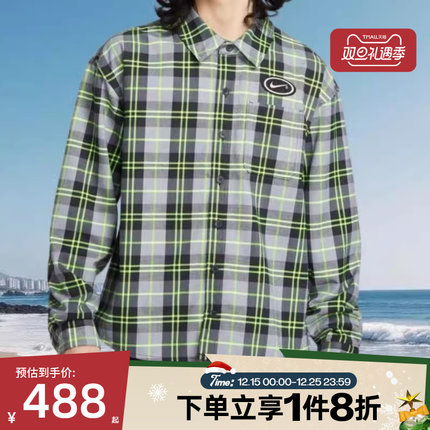 滔搏NIKE耐克男子FLNNL LS BTN KOS运动休闲长袖衬衫HV0257-070