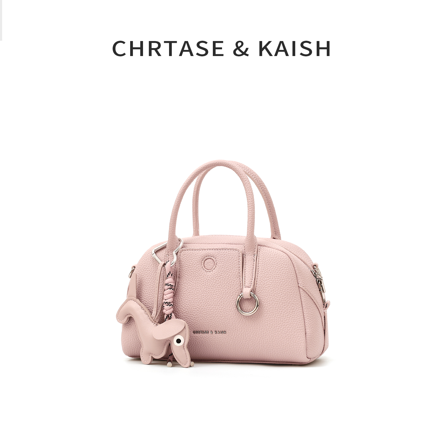 CHRTASE&KAISH官网保龄球包包女式2025新款手提生日礼物粉色包女