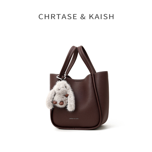 CHRTASE&KAISH官网包包女新款简约通勤手提包水桶包菜篮子包包