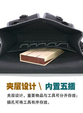 工具包建筑工人加厚帆布多功能大号电工包耐磨装修瓦工双层木匠兜