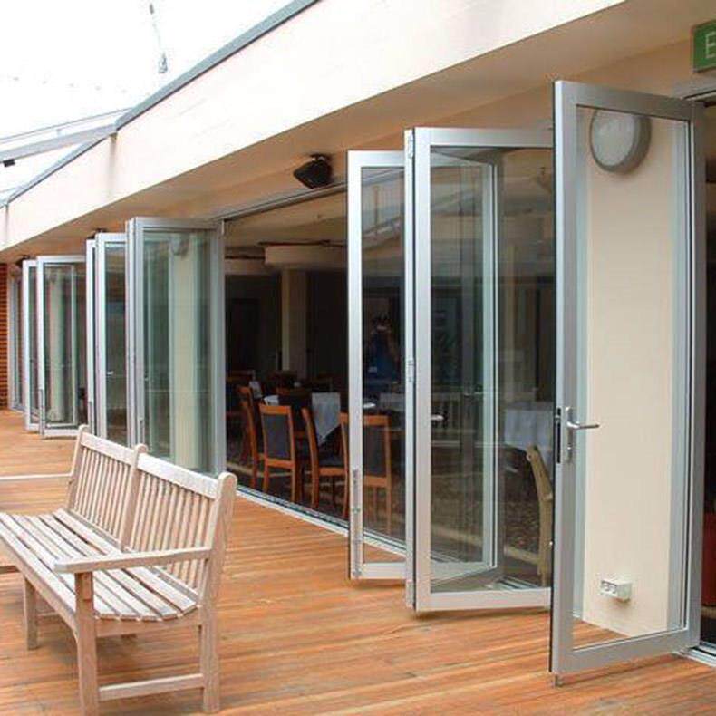 隔音隔热折叠门 硅钛镁铝合金中空玻璃 客厅隔断门防蚊防潮推拉门