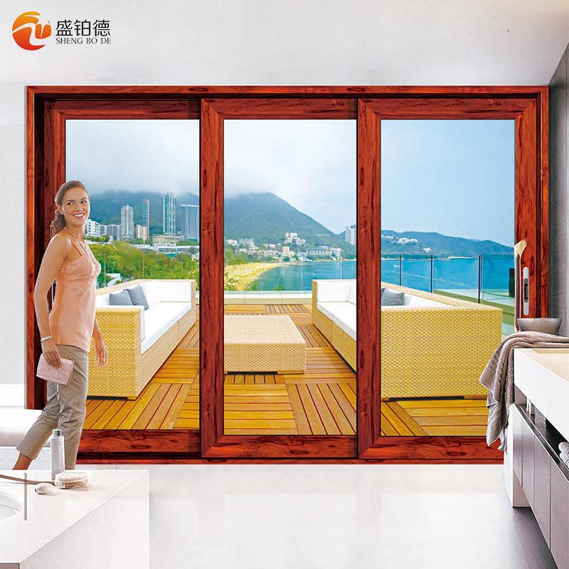 193重型推拉气密门防风入户门阳台客厅门钛镁铝合金隔断玻璃门