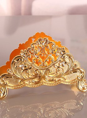 金属欧式家用餐厅餐桌纸巾座夹立体简约欧式高档餐厅收纳夹金属座