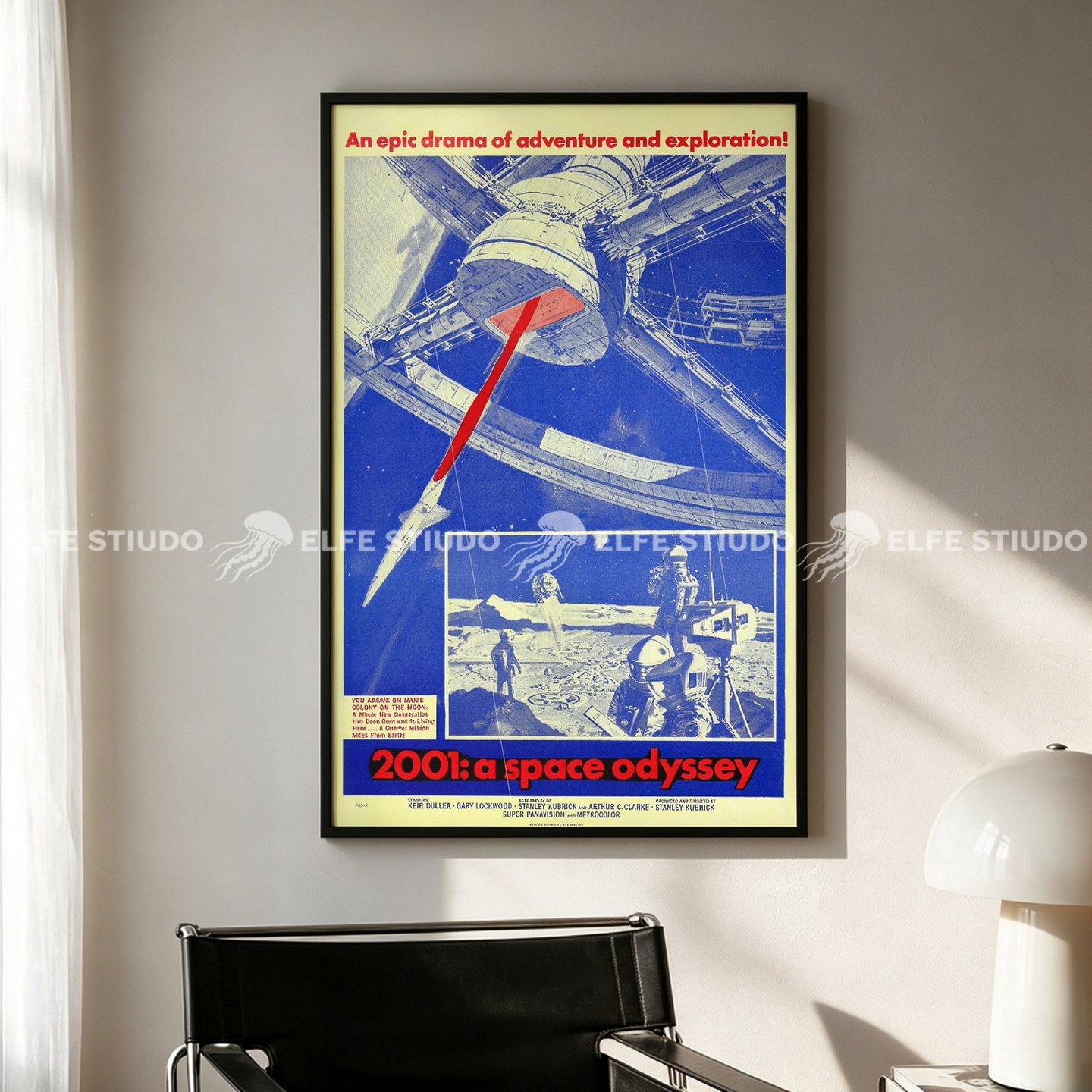 2001太空漫游 科幻电影复古海报 装饰画 客厅卧室背景墙 挂画壁画