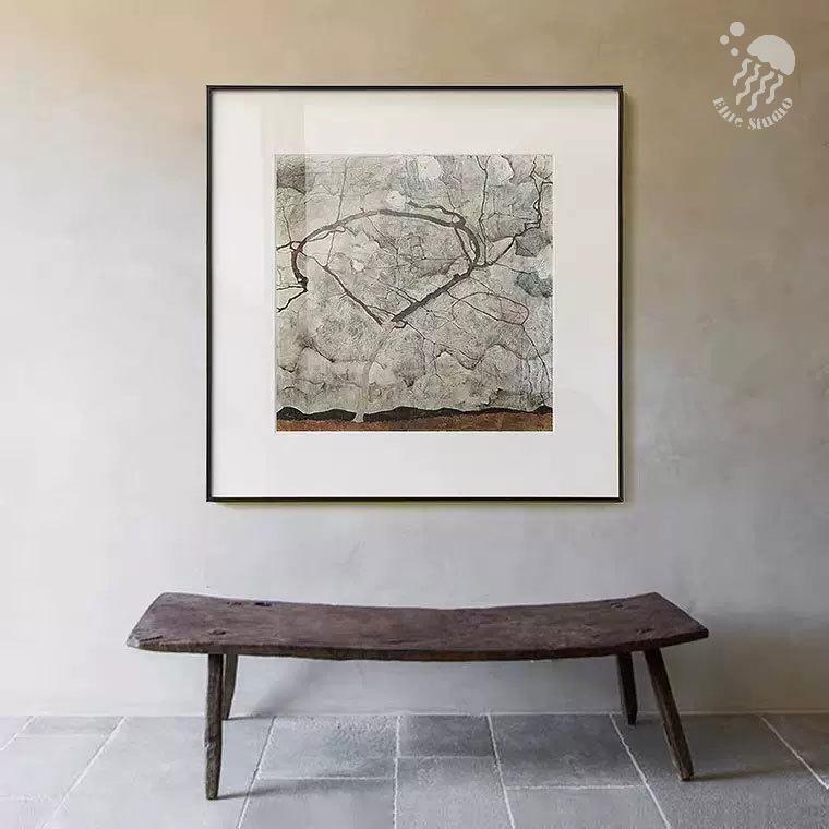 席勒 秋树 现代抽象风景艺术装饰画客厅书房玄关过道壁画餐厅墙画图片