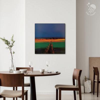 保罗·埃文斯（Paul Evans）风景花卉油画艺术客厅餐厅装饰画二