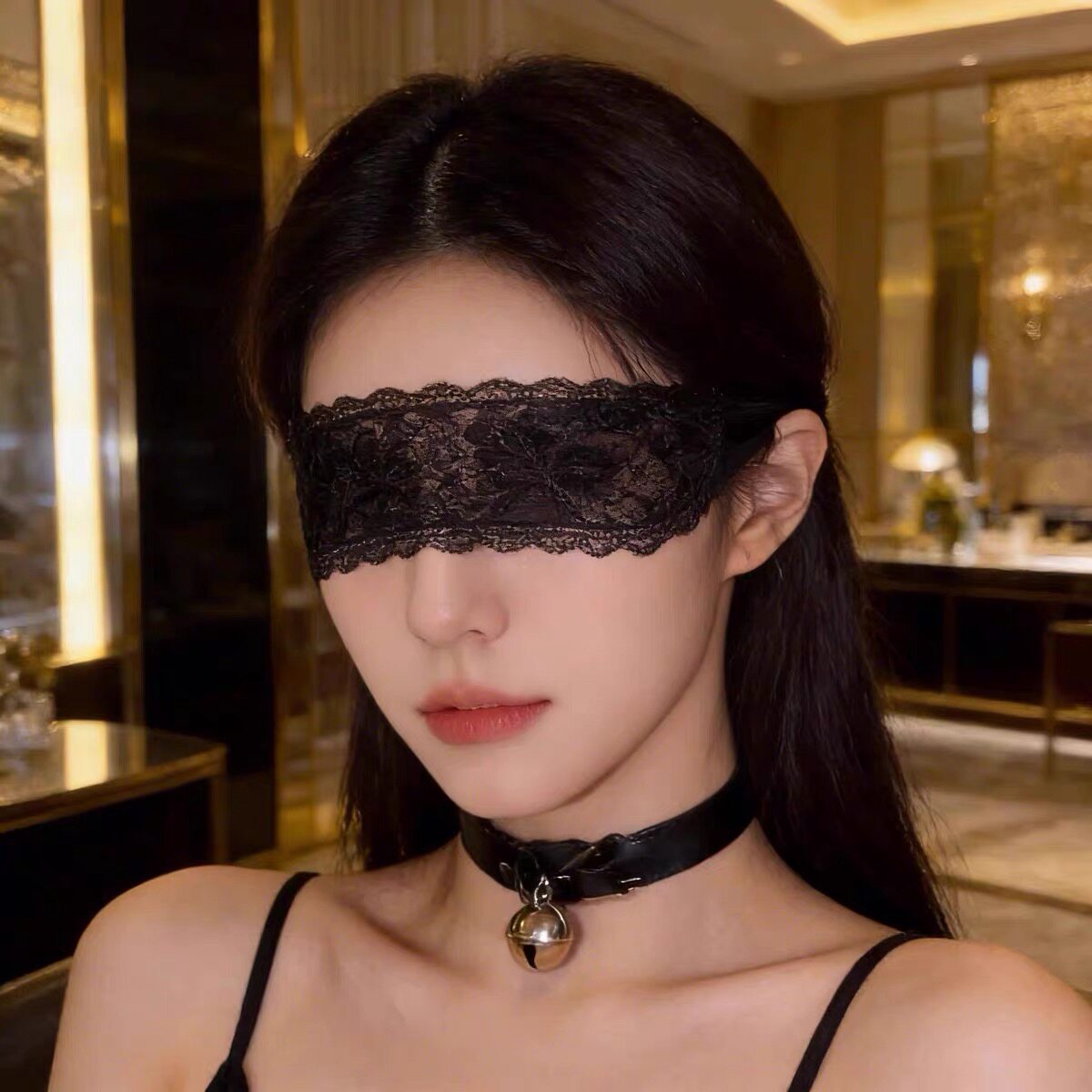 蒙眼丝带眼罩情调蒙眼布条蒙眼带遮眼丝带蕾丝带拍照舞会派对面纱