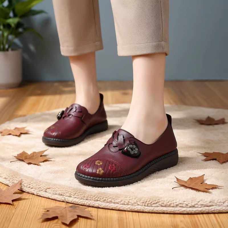 2026春秋新款软底不累脚老人鞋布鞋女妈妈鞋平底防滑印花奶奶鞋,女鞋,深口单鞋,淘宝优惠券,粉丝福利购,淘宝优惠卷
