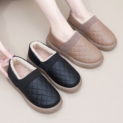 2025雪地靴女冬季妈妈鞋加绒加厚保暖女棉鞋防水防滑短筒靴女棉靴