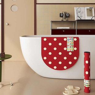 多巴胺波点浴室吸水地垫简约百搭浴室厕所门口脚垫卫生间门垫防滑